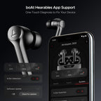boAt Airdopes 300, Cinematic Spatial Audio, 50HRS Battery, 4Mic AI ENx, Fast Charge, App Support, Low Latency, IPX4, v5.3 Bluetooth Earbuds, TWS Ear Buds Wireless Earphones with mic (Gunmetal Black)