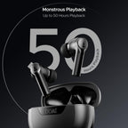 boAt Airdopes 300, Cinematic Spatial Audio, 50HRS Battery, 4Mic AI ENx, Fast Charge, App Support, Low Latency, IPX4, v5.3 Bluetooth Earbuds, TWS Ear Buds Wireless Earphones with mic (Gunmetal Black)