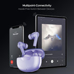 boAt Airdopes 300, Cinematic Spatial Audio, 50HRS Battery, 4Mic AI ENx, Fast Charge, App Support, Low Latency, IPX4, v5.3 Bluetooth Earbuds, TWS Ear Buds Wireless Earphones with mic (Purple Haze)