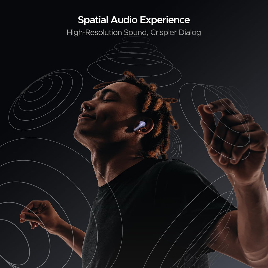 boAt Airdopes 300, Cinematic Spatial Audio, 50HRS Battery, 4Mic AI ENx, Fast Charge, App Support, Low Latency, IPX4, v5.3 Bluetooth Earbuds, TWS Ear Buds Wireless Earphones with mic (Purple Haze)