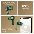 boAt Airdopes 141 Elite ANC, ANC(~35dB), 4Mics ENx Tech, 42H Battery, Fast Charge,Stream Ad Free Music via App Support, IPX5, Bluetooth Earbuds, TWS Ear Buds Wireless Earphones with mic (Green)