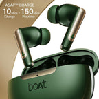 boAt Airdopes 141 Elite ANC, ANC(~35dB), 4Mics ENx Tech, 42H Battery, Fast Charge,Stream Ad Free Music via App Support, IPX5, Bluetooth Earbuds, TWS Ear Buds Wireless Earphones with mic (Green)