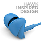 boAt BassHeads 100 in-Ear Wired Earphones with Hawk Inspired Design, Integrated Multifunction Control, Super Extra Bass & Instant Voice Assistant(Blue)