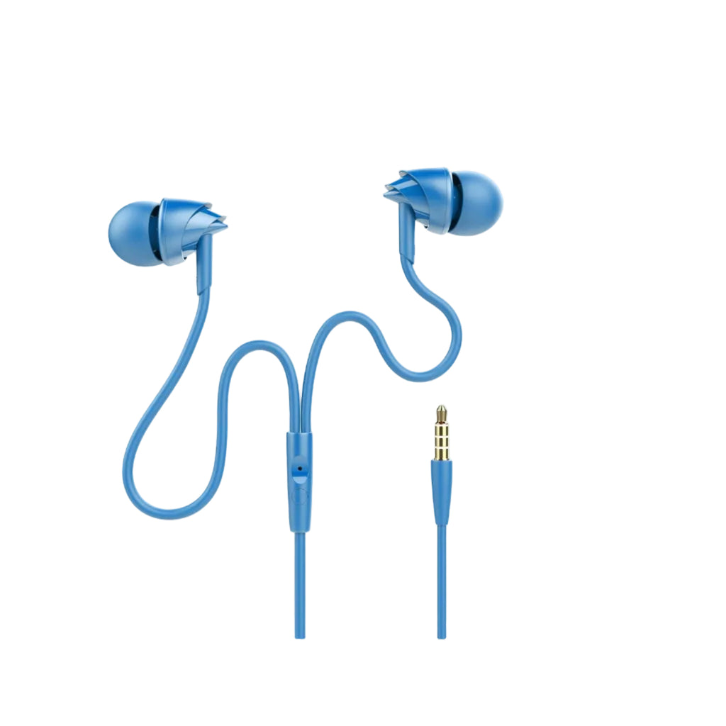 boAt BassHeads 100 in-Ear Wired Earphones with Hawk Inspired Design, Integrated Multifunction Control, Super Extra Bass & Instant Voice Assistant(Blue)