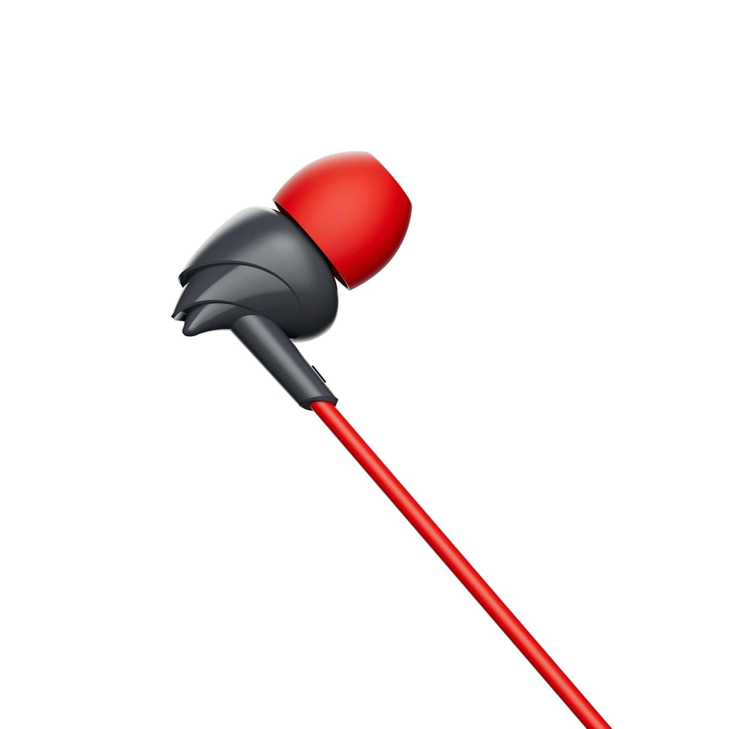 boAt Bassheads 100 in Ear Wired Earphones with Mic(Furious Red)