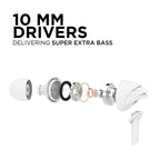 boAt Bassheads 100 in Ear Wired Earphones with Mic(White)