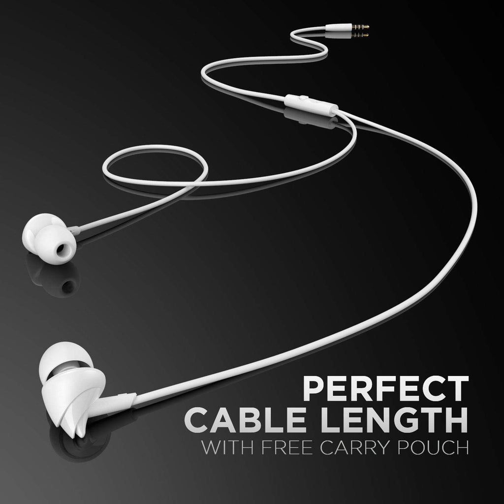 boAt Bassheads 100 in Ear Wired Earphones with Mic(White)