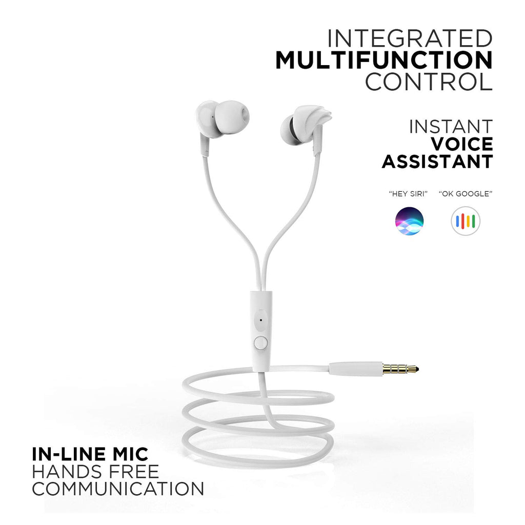 boAt Bassheads 100 in Ear Wired Earphones with Mic(White)