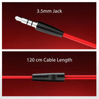 boAt Bassheads 211 Wired Earphones with 10mm Drivers, Signature Sound, in-Line Microphone, 3.5mm Jack, Voice Assistant & 120cm Cables (Raging Black)