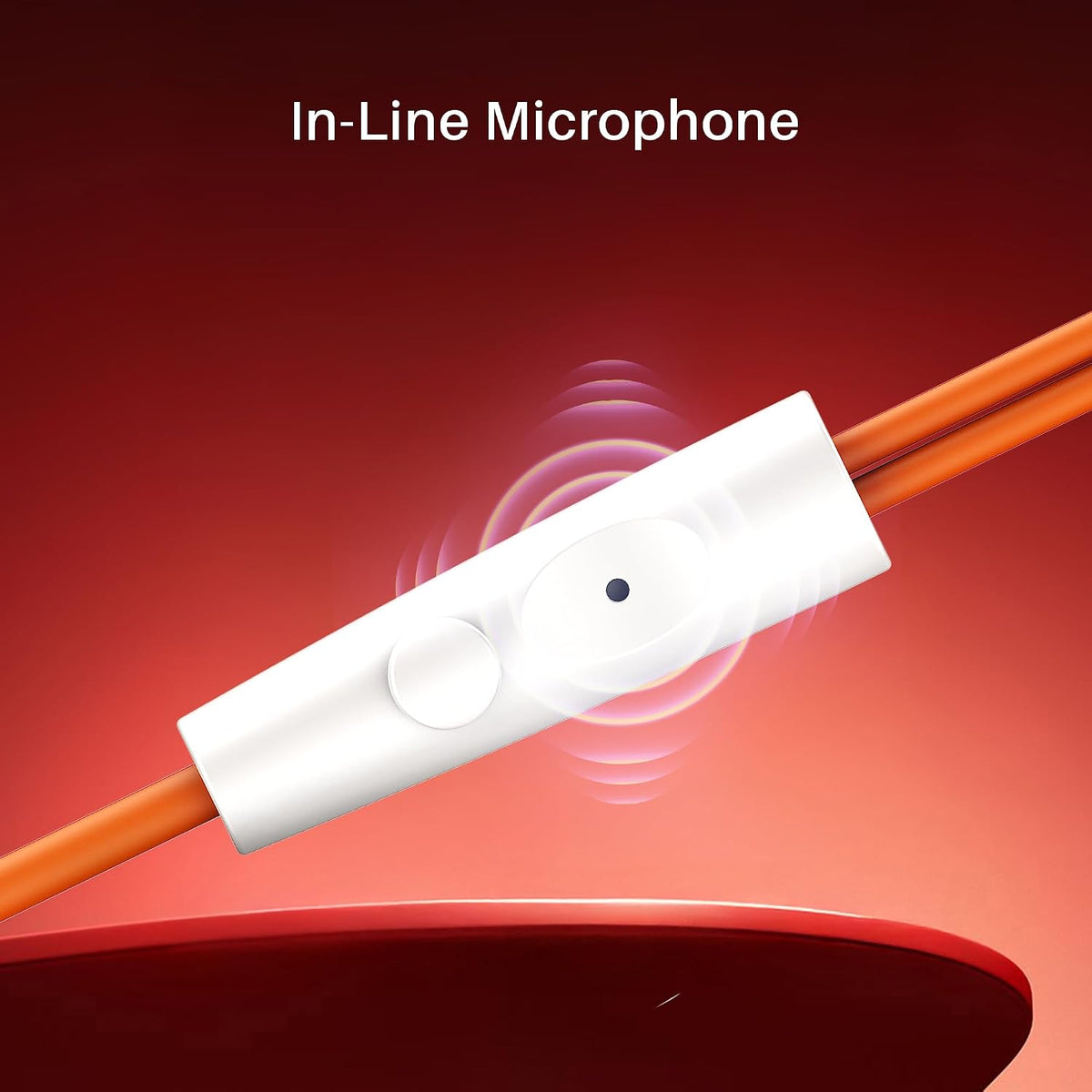 boAt Bassheads 211 Wired Earphones with 10mm Drivers, Signature Sound, in-Line Microphone, 3.5mm Jack, Voice Assistant & 120cm Cables (Off White Orange)