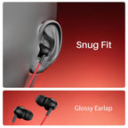 boAt Bassheads 211 Wired Earphones with 10mm Drivers, Signature Sound, in-Line Microphone, 3.5mm Jack, Voice Assistant & 120cm Cables (Raging Black)