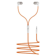 boAt Bassheads 211 Wired Earphones with 10mm Drivers, Signature Sound, in-Line Microphone, 3.5mm Jack, Voice Assistant & 120cm Cables (Off White Orange)