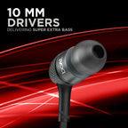 boAt Bassheads 225 Wired in Ear Earphone with Mic (Black)