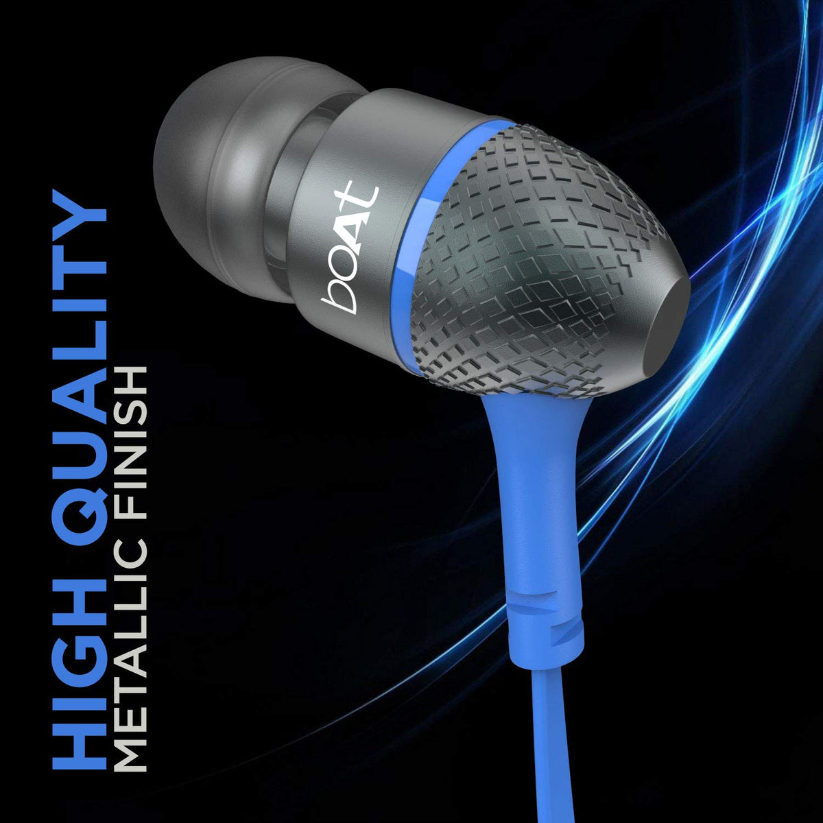 boAt Bassheads 225 Wired in Ear Earphone with Mic (Blue)