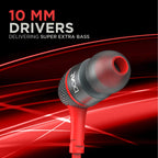 boAt Bassheads 225 Wired in Ear Earphone with Mic (Red)