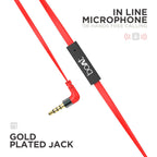 boAt Bassheads 225 Wired in Ear Earphone with Mic (Red)