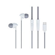 boAt Bassheads 300C Wired Earphones,Type-C Jack, 10mm Drivers, Signature Sound, in-Line Microphone, Integrated Controls, Voice Assistant & 120cm Cable (Cool Grey)