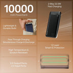 boAt EnergyShroom PB300 Neo 10000mAh Power Bank with 22.5W Fast Charging, 3X Output Ports, Supports Android, iPhone, Tablets, Earbuds (Mocha Brown)