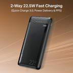 boAt EnergyShroom PB300 Neo 10000mAh Power Bank with 22.5W Fast Charging, 3X Output Ports, Supports Android, iPhone, Tablets, Earbuds (Phantom Black)