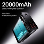 boAt Energyshroom PB400 Pro 20000 mAh 22.5W Pocket Size, Compact Power Bank, Fast Charging (2X Output Ports, Supports Android, iPhone, Tablets, Earbuds, etc.) (Carbon Black)