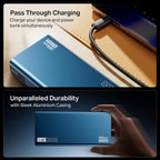 boAt Energyshroom PB435 20000 mAh 35W Super Fast Charging Power Bank, Smart 12 Layer Protection (4X Output Ports, Supports Android, iPhone, Tablets, Earbuds, etc.) (Navy Blue)