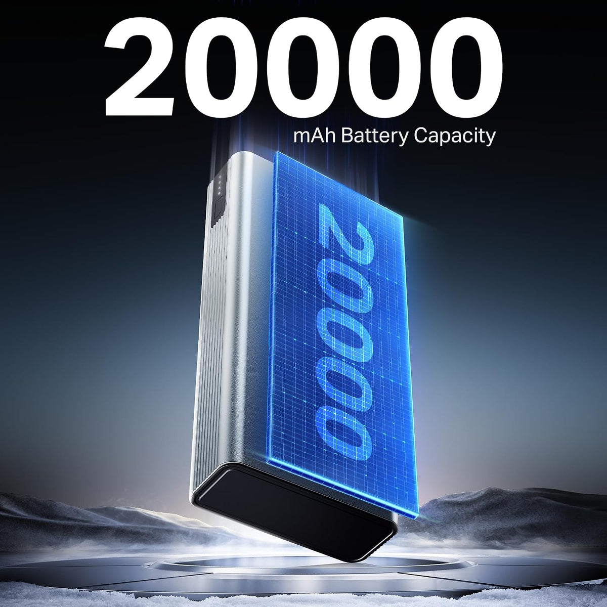 boAt Energyshroom PB435 20000 mAh 35W Super Fast Charging Power Bank, Smart 12 Layer Protection (4X Output Ports, Supports Android, iPhone, Tablets, Earbuds, etc.) (Stone Grey)