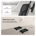 boAt Energyshroom PB330 MagnaCharge 10000 mAh Magnetic Wireless Power Bank w/ 15W Wireless Charging, Metal Stand,Magnacharge Ring for iPhone and Android Phones w/Wireless Charge(White)