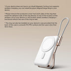boAt Energyshroom PB330 MagnaCharge 10000 mAh Magnetic Wireless Power Bank w/ 15W Wireless Charging, Metal Stand,Magnacharge Ring for iPhone and Android Phones w/Wireless Charge(White)