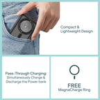 boAt Qi2 Certified PB330 Pro Magsafe 10000mAh Power Bank,15W Wireless Fast Charging, Digital Display, Built-in Retractable Stand & Cable for iPhone 15/16/17/Pro/Max/Air/S25/Ultra/Pixel (Ash Black)