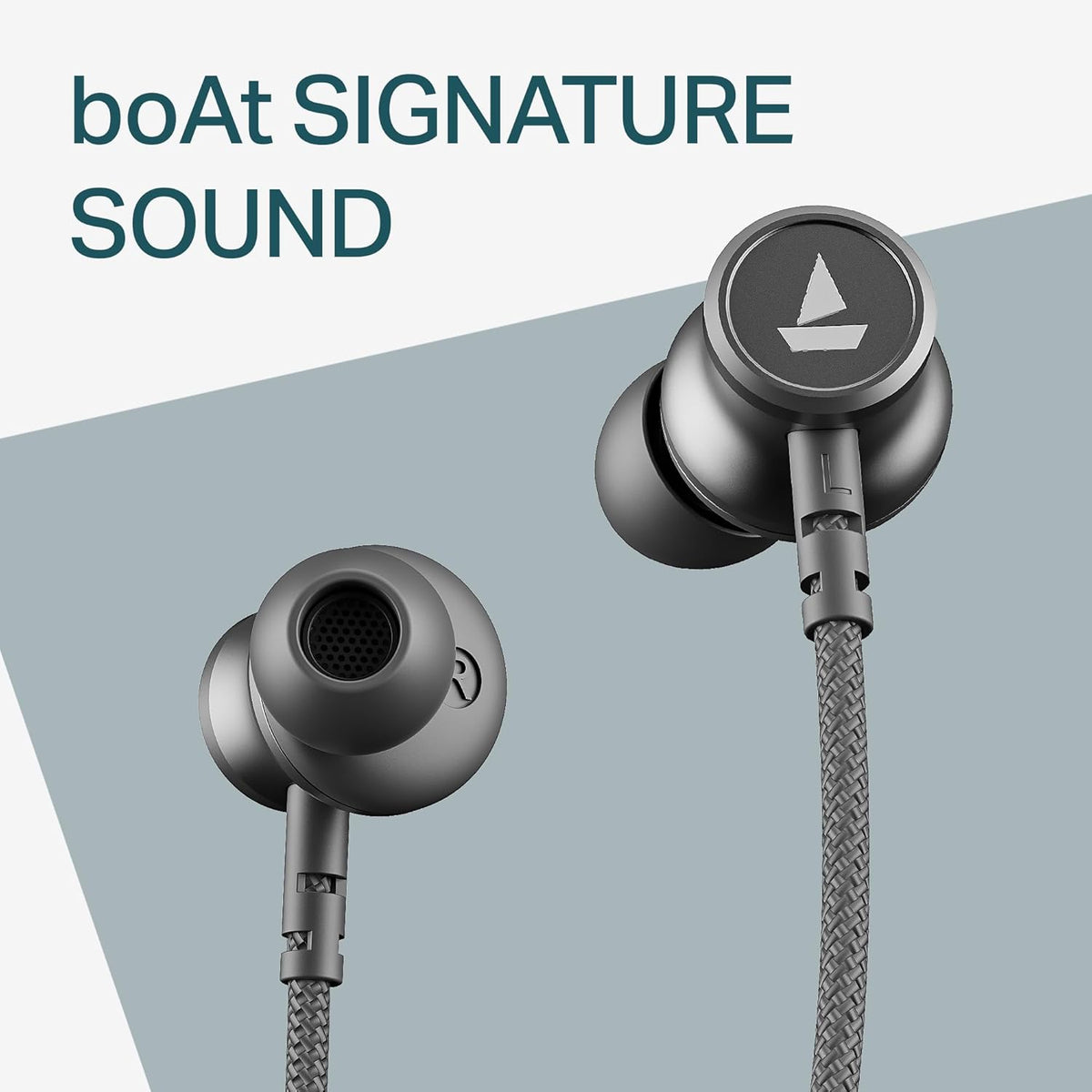 boAt Rockerz 113, 40H Battery, Dual Pair, Fast Charge, ENx Tech, App Support, Magnetic Buds, Bluetooth Neckband, Wireless with Mic in Ear Earphones (Ash Grey)