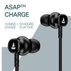 boAt Rockerz 113, 40 Hours Battery, Dual Pair, Fast Charge, ENx Technology, App Support, Magnetic Buds, Bluetooth Neckband, Wireless in Ear Earphones with Mic (Active Black)