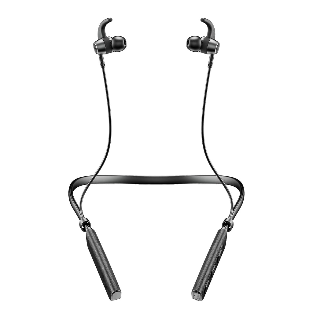 boAt Rockerz 202, ENx Tech, 20H Battery, in Ear, Dual Pair, Fast Charge, Magnetic Buds, Stream Ad Free Music via App Support, Bluetooth Neckband, Wireless with Mic Earphones (Active Black)