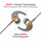 boAt Rockerz 235 Pro Wireless Bluetooth Neckband Earphone, Upto 20 hrs of Playtime, Beast Mode, Low Latency, IPX5 Water & Sweat Resistance, ENx Technology, Bluetooth v5.2(Ash Grey)