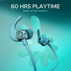 boAt Rockerz 255 Pro+, 60H Battery, Fast Charge, IPX7, Dual Pair,Low Latency,Magnetic Buds, App Support, in Ear Bluetooth Neckband, Wireless with Mic Earphones (Teal Grey)