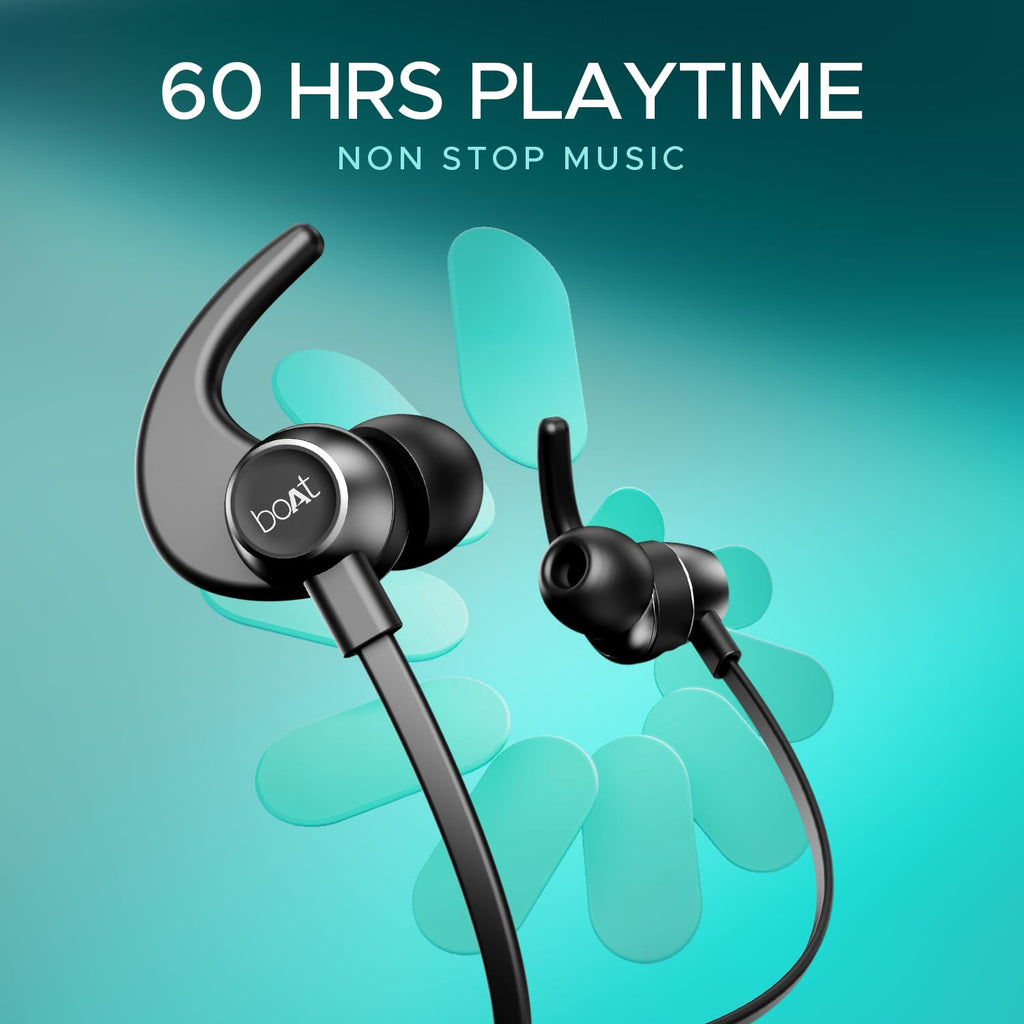 boAt Rockerz 255 Pro+, 60H Battery, Fast Charge, IPX7, Dual Pair,Low Latency,Magnetic Buds, App Support, in Ear Wireless Bluetooth Neckband with Mic Earphones (Active Black)