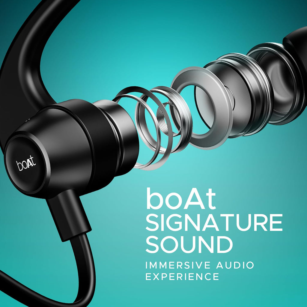 boAt Rockerz 255 Pro+, 60H Battery, Fast Charge, IPX7, Dual Pair,Low Latency,Magnetic Buds, App Support, in Ear Wireless Bluetooth Neckband with Mic Earphones (Active Black)