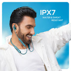 boAt Rockerz 255 Pro+, 60H Battery, Fast Charge, IPX7, Dual Pair,Low Latency,Magnetic Buds, App Support, in Ear Bluetooth Neckband, Wireless with Mic Earphones (Teal Grey)