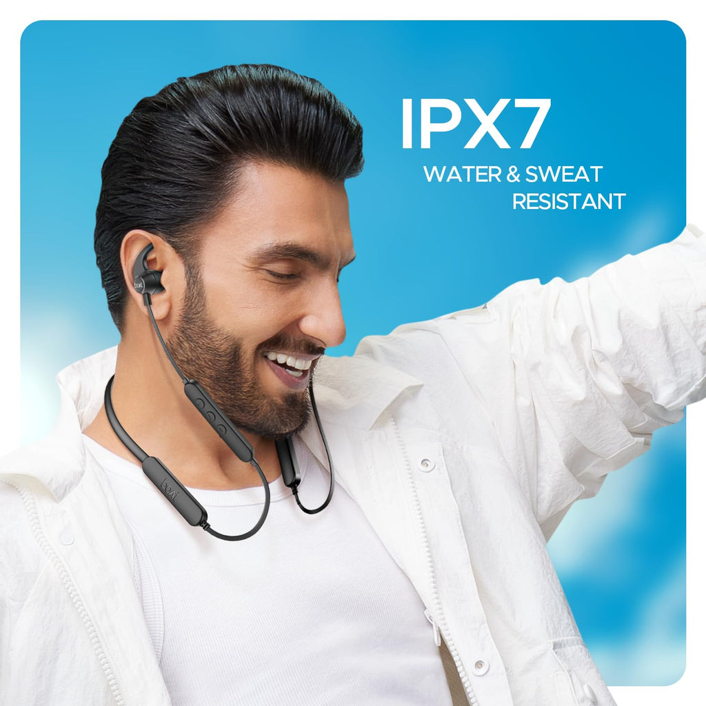 boAt Rockerz 255 Pro+, 60H Battery, Fast Charge, IPX7, Dual Pair,Low Latency,Magnetic Buds, App Support, in Ear Wireless Bluetooth Neckband with Mic Earphones (Active Black)