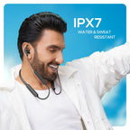 boAt Rockerz 255 Pro+, 60H Battery, Fast Charge, IPX7, Dual Pair,Low Latency,Magnetic Buds, App Support, in Ear Wireless Bluetooth Neckband with Mic Earphones (Active Black)