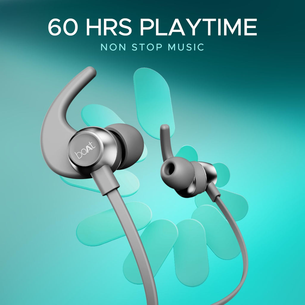 boAt Rockerz 255 Pro+, 60H Battery, Fast Charge, IPX7, Dual Pair,Low Latency,Magnetic Buds, App Support, in Ear Bluetooth Neckband, Wireless with Mic Earphones (Cosmic Grey)