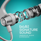 boAt Rockerz 255 Pro+, 60H Battery, Fast Charge, IPX7, Dual Pair,Low Latency,Magnetic Buds, App Support, in Ear Bluetooth Neckband, Wireless with Mic Earphones (Cosmic Grey)