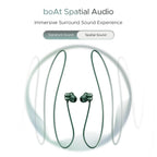 boAt Rockerz 255 Z Plus, AI-Enx Tech,Spatial Audio,50HRS Battery,Low Latency Mode,Fast Charge,Stream Ad Free Music via App Support, Bluetooth Neckband,Wireless with Mic in Ear Earphones (Pine Green)