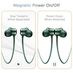 boAt Rockerz 255 Z Plus, AI-Enx Tech,Spatial Audio,50HRS Battery,Low Latency Mode,Fast Charge,Stream Ad Free Music via App Support, Bluetooth Neckband,Wireless with Mic in Ear Earphones (Pine Green)