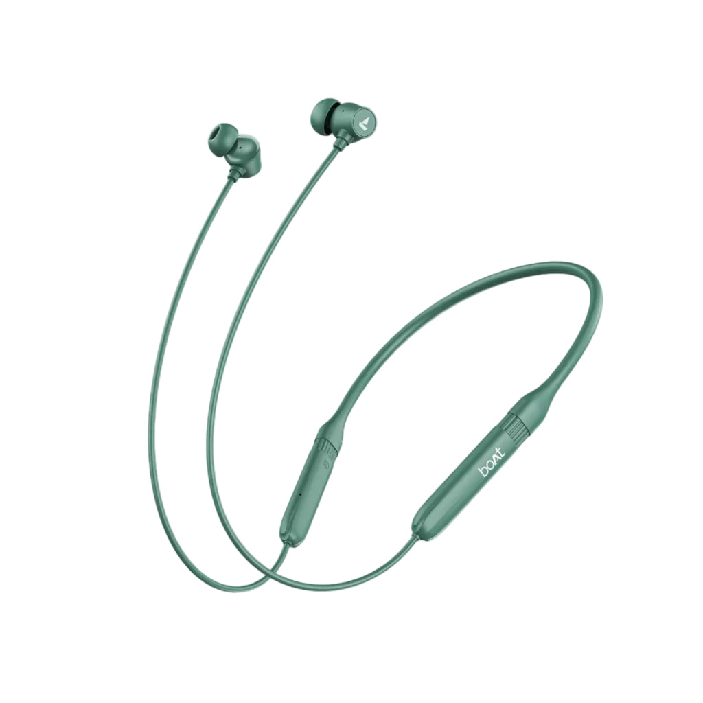 boAt Rockerz 301 ANC, (~30dB) ANC, 13mm Drivers,ENx, 40ms Low Latency, Hall Switch, Stream Ad Free Music via App Support, Bluetooth Neckband, Wireless with Mic Earphones (Green)