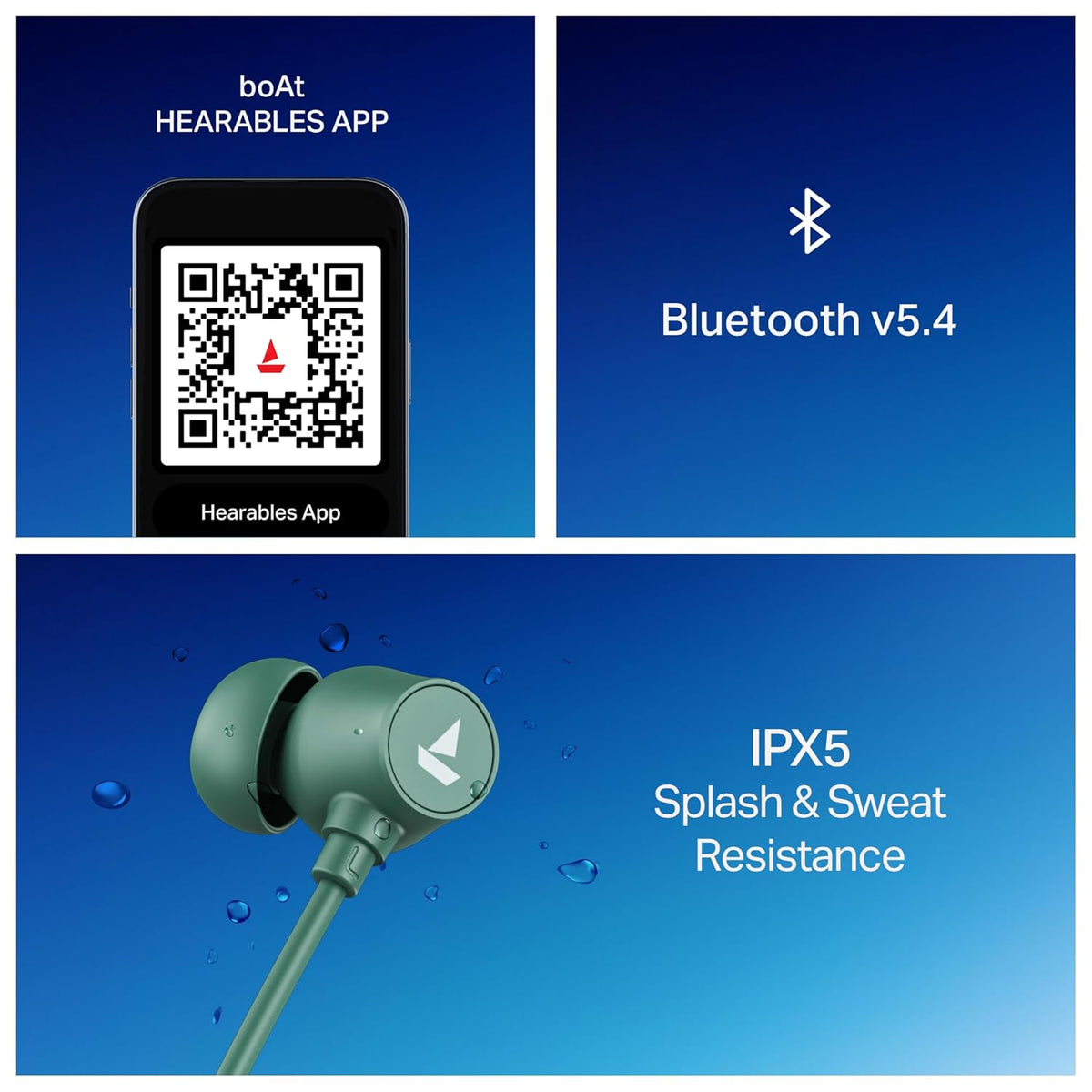 boAt Rockerz 301 ANC, (~30dB) ANC, 13mm Drivers,ENx, 40ms Low Latency, Hall Switch, Stream Ad Free Music via App Support, Bluetooth Neckband, Wireless with Mic Earphones (Green)