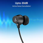 boAt Rockerz 301 ANC, (~30dB) ANC, 13mm Drivers,ENx, 40ms Low Latency, Hall Switch, App Support, Bluetooth Neckband, Wireless with Mic Earphones (Onyx Black)