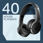 boAt Rockerz 411, 40Ms Low Latency, 40Hrs Battery, 40Mm Drivers, ENx Tech, App Support, Bluetooth Headphones, Wireless Over Ear Headphone with Mic (Active Black)