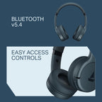 boAt Rockerz 411, 40Ms Low Latency, 40Hrs Battery, 40Mm Drivers, ENx Tech, App Support, Bluetooth Headphones, Wireless Over Ear Headphone with Mic (Bold Blue)
