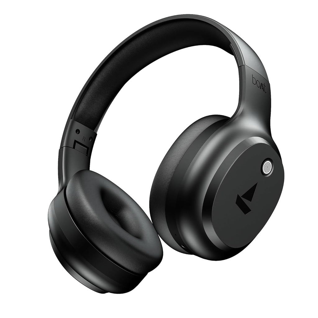 boAt Rockerz 421, 60H Battery, Low Latency(40Ms), 40Mm Drivers, ENx Tech, App Support, Bluetooth Headphones, Wireless Over Ear Headphone with Mic (Black Sabre)