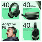 boAt Rockerz 421, 60H Battery, Low Latency(40Ms), 40Mm Drivers, ENx Tech, Stream Ad Free Music via App Support, Bluetooth Headphones, Wireless Over Ear Headphone with Mic (Sage Green)